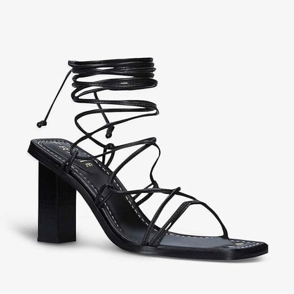 FRAME Le Doheny Heel Sandals Black - Picture 1 of 12